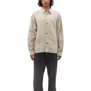 NEW MARGARET HOWELL minimal boxy shirt in natural